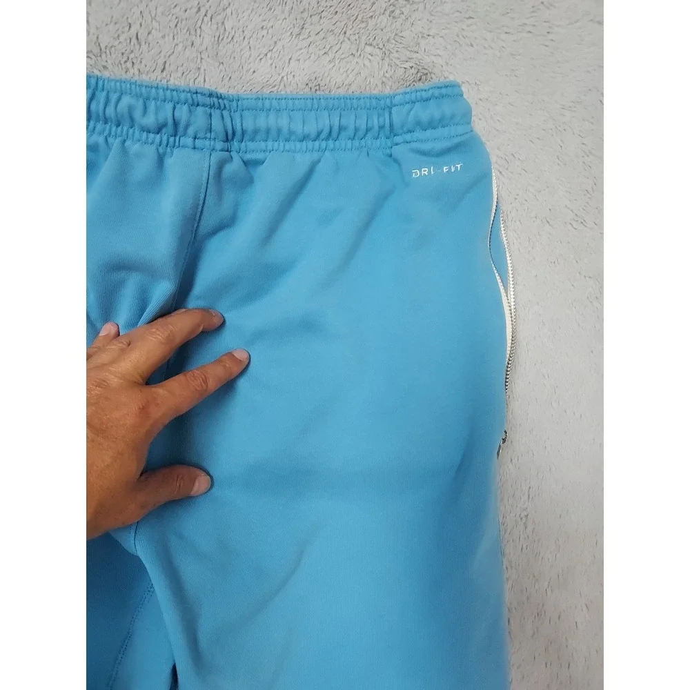 Nike Joggers Men Small Standard Issue Basketball Dri Fit Blue Drawstring Elastic